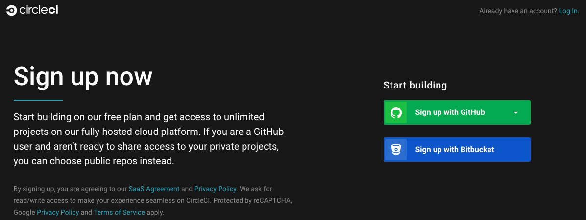 CircleCI Signup